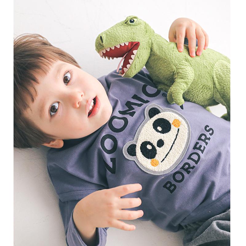 ZOOMIC（ズーミック） Tシャツ 長袖 キッズ トップス くま サガラ刺繍