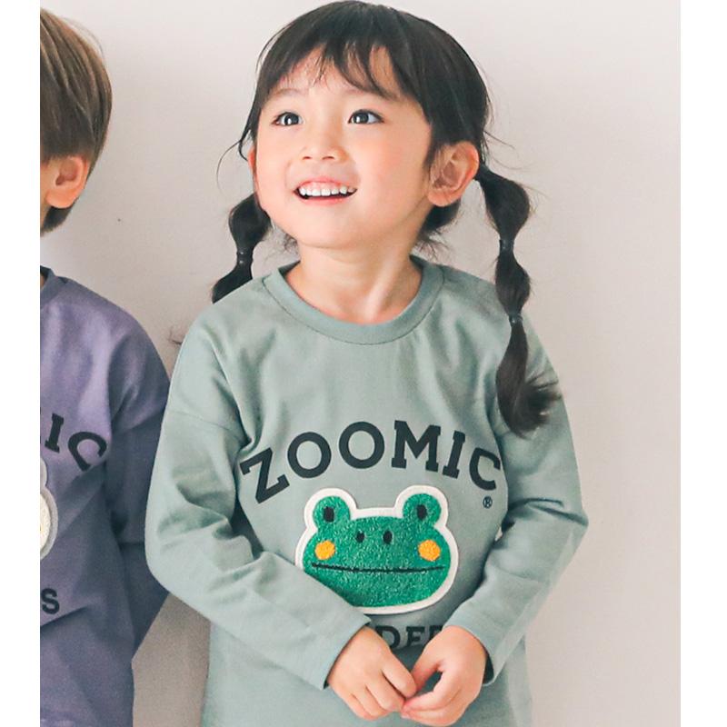 ZOOMIC（ズーミック） Tシャツ 長袖 キッズ トップス くま サガラ刺繍