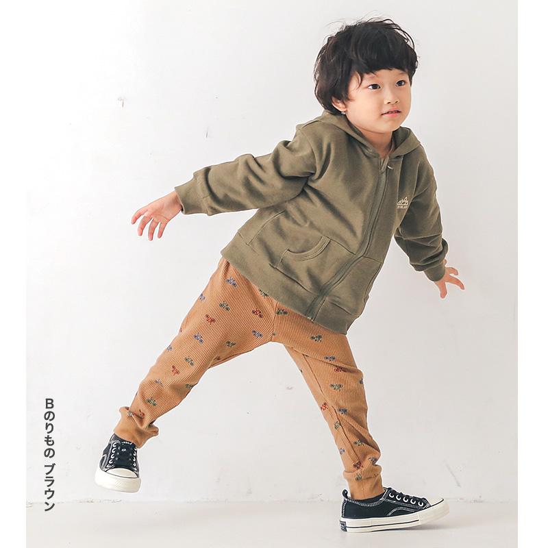 レギンス 子供服 ワッフル パンツ キッズ 総柄 リブ 恐竜 ダイナソー のりもの 10分丈 ボトムス 男の子 ベビー 80cm 90cm 95cm 100cm 110cm 120cm 130cm | GrinLab | 20