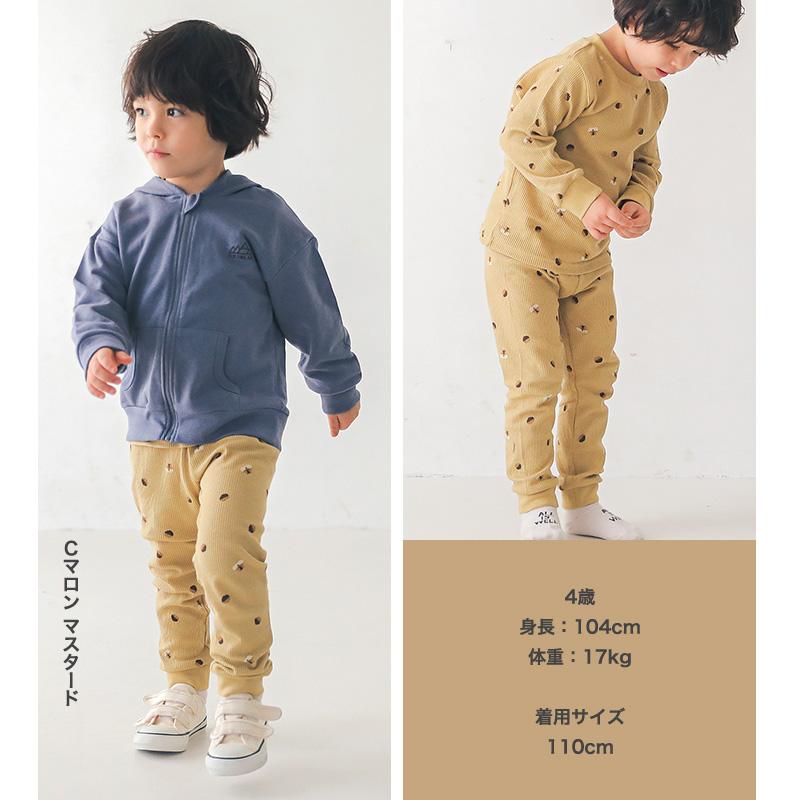 レギンス 子供服 ワッフル パンツ キッズ 総柄 リブ 恐竜 ダイナソー のりもの 10分丈 ボトムス 男の子 ベビー 80cm 90cm 95cm 100cm 110cm 120cm 130cm | GrinLab | 23