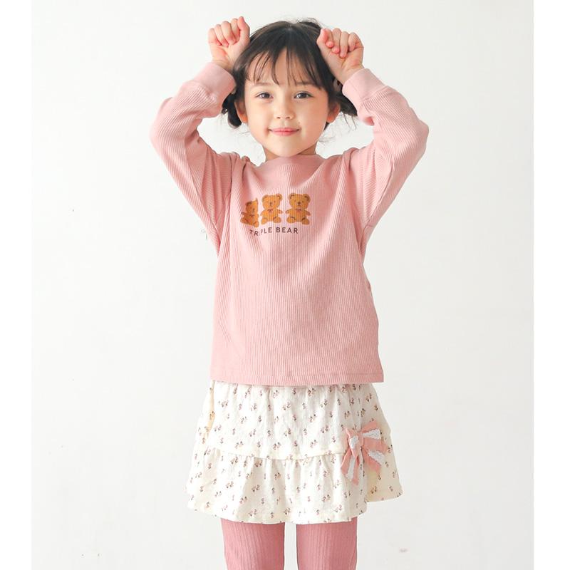 スカッツ ボトムス 子供服 小花 リボン 10分丈 Uzuland 女の子 パンツ スカート ナチュラル ガーリー キッズ ベビー 80cm 90cm 95cm 100cm 110cm 120cm 130cm | UZULAND | 09