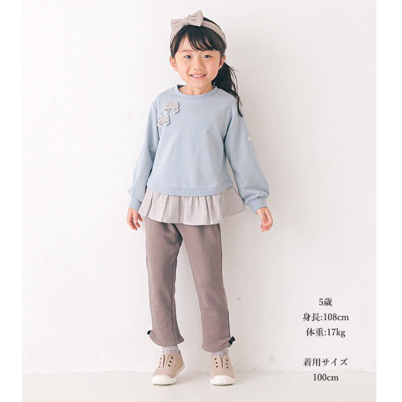 UZULAND（ウズランド） ロングパンツ ボトムス 子供服 リボン 10分丈
