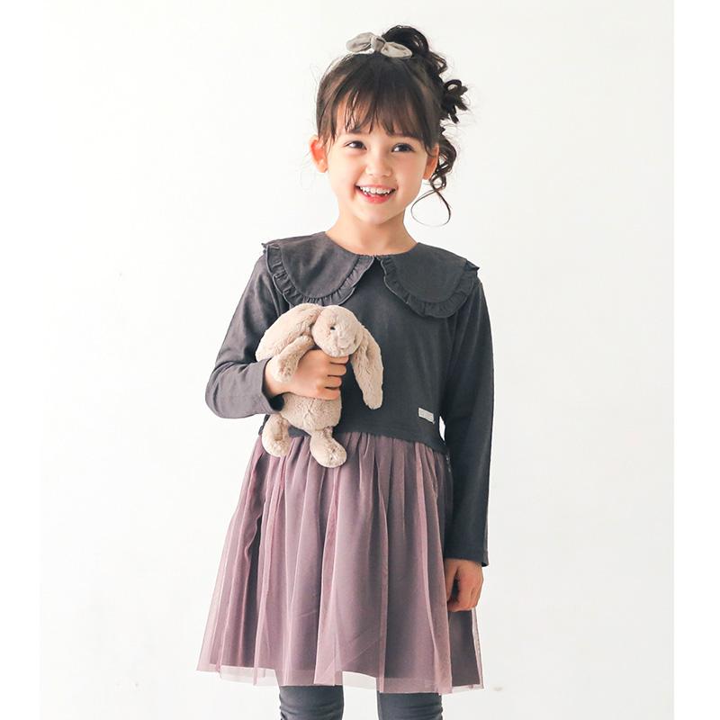 UZULAND（ウズランド） ワンピース 子供服 ナチュラル 衿 長袖