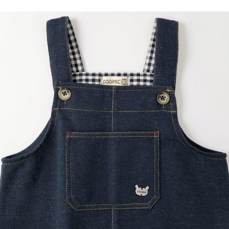 ZOOMIC（ズーミック） キッズ サロペット オーバーオール ニットデニム
