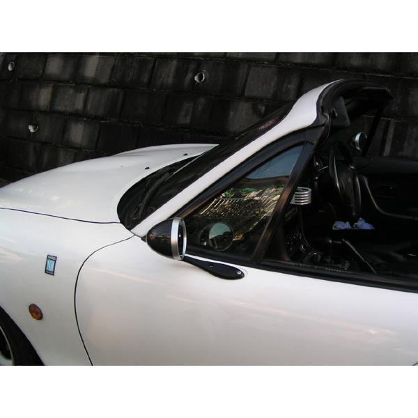 マツダNBロードスター専用アーム付砲弾ミラーリアルカーボンZOOMズームエンジニアリング製 |  | 02