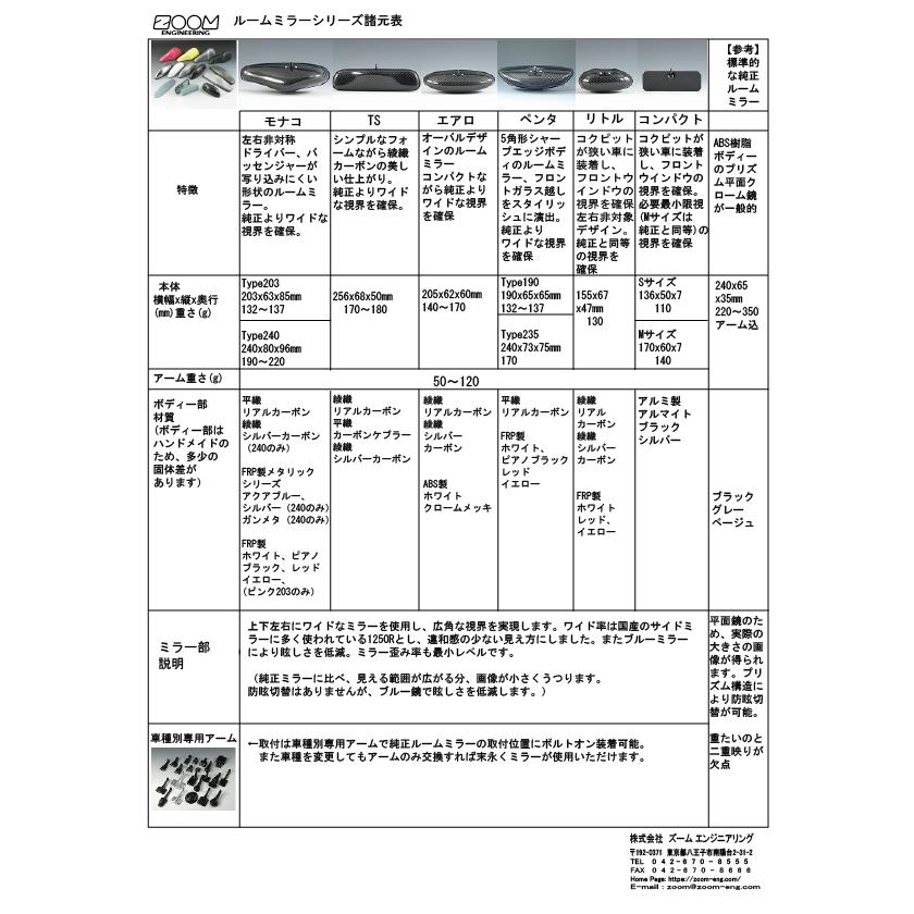 リトルミラー綾織リアルカーボン車種別専用アーム付★ZOOMズームエンジニアリング製｜zoomengineering｜03