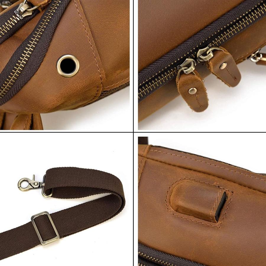 12月スーパーsale 15 Off 本革 ボディバッグ 自転車 アウトドア 斜め掛けバッグ レザー ブラウン Ipad収納 9 7インチ ワン ショルダーバッグ 大容量 メンズ 野球用バッグ ケース Www Solidarite Numerique Fr