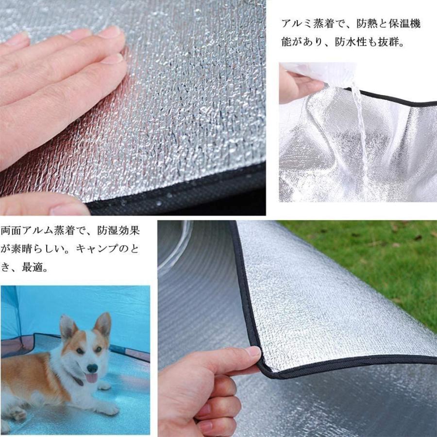 Hwshow 超軽量 銀マット キャンプ用 0 250cm レジャー アルミ シート マット ピクニック 防水 防災 車中泊 断熱 収納