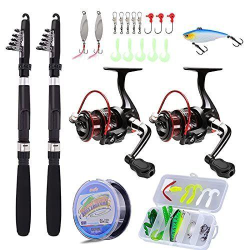 数量限定 特売 釣りセット 投げ釣り 2本の2 1m釣り竿セットフィッシング 海釣りセット コンパクトロッド 入門セット スピニングリール 炭素ロッド 携帯 正規激安 Www Aqtsolutions Com