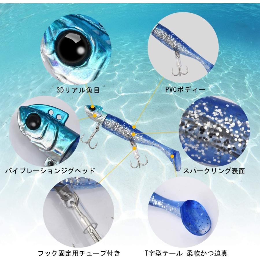 人気が高い Colorgo ワーム ソフトルアー ジグヘッド 21g 30g シーバス ヒラメ マゴチ 青物 マグロ スズキ マス タチウオ ブリ 海釣 Rmladv Com Br