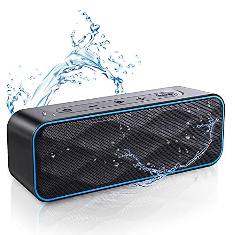 Bluetooth スピーカー ワイヤレススピーカー IPX7防水 風呂 高音質 ステレオ ブルートゥーススピーカー ポータブルスピーカー S端子ケーブル