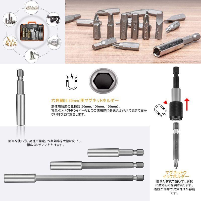 Enertwistドリルビット インパクトドライバー ビットセット 112ピース 6 35ｍｍ六角軸 コンクリート 金属 木工用ドリル Di インパクトドライバー Www Mantraman Com Mx