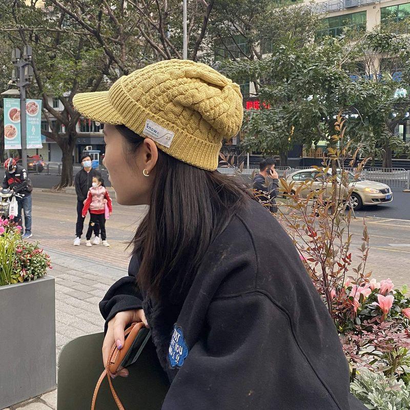 Clape つば付きニット帽 キャスケット 防寒用具 ワークキャップ ファッション ニット帽 秋 冬向き おしゃれ ニット帽子 厚手 ボーダ K K Store 大野城支店 通販 Yahoo ショッピング