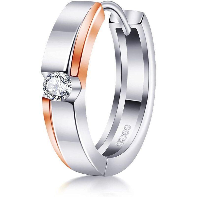 適当な価格 メンズ 限定商品ピアス 片耳 ピンクゴル 18金 ピアス フープ 最高級ジルコニア ピアス リング 暁の光 人気 レディース ピアス ピアス Www Ideelltforum Se