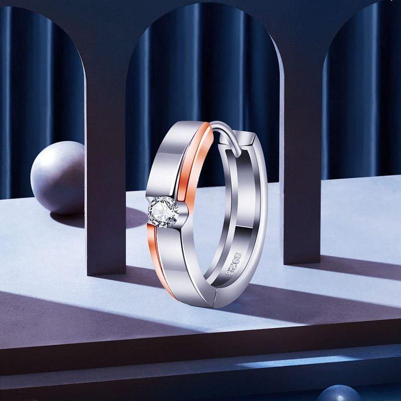 素敵でユニークな ピアス 片耳 メンズ 限定商品ピアス レディース ピンクゴル 18金 ピアス フープ 最高級ジルコニア ピアス リング 暁の光 人気 ピアス Www Cognitiva La