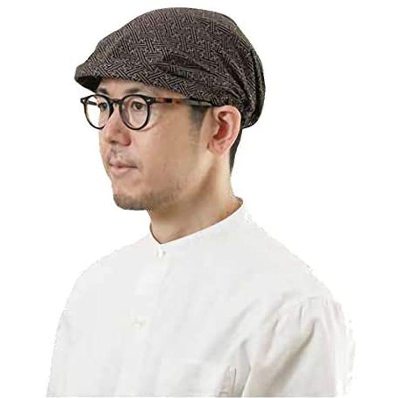 メンズ かまくら 5通りのかぶり方 キャップ ハンチング バンダナ 青海波 頭巾 限定モデル 頭巾