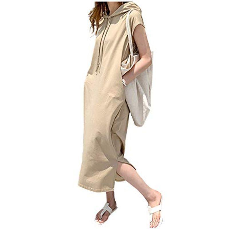 ライオンガーデン パーカーワンピース ロング プルオーバー ポケット付き レディース M Xl 4周年記念イベントが