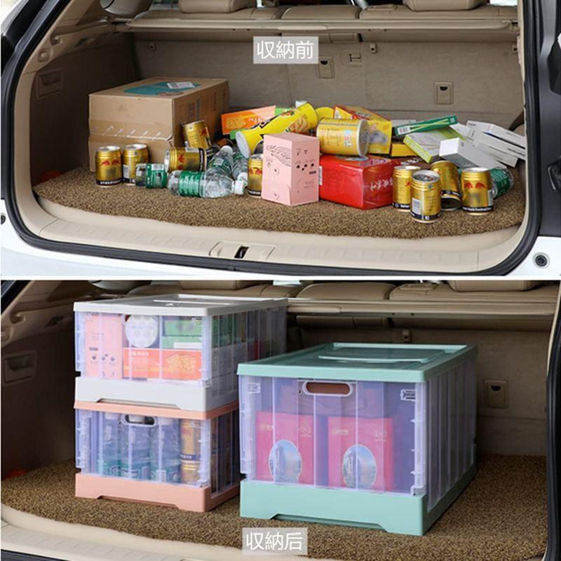 収納ボックス 折りたたみ コンテナ 厚型 ふた付き 取っ手付き 積み重ね プラスチック ケース 頑丈 強い耐荷重 透明 おしゃれ 大容量 Z 素晴らしい