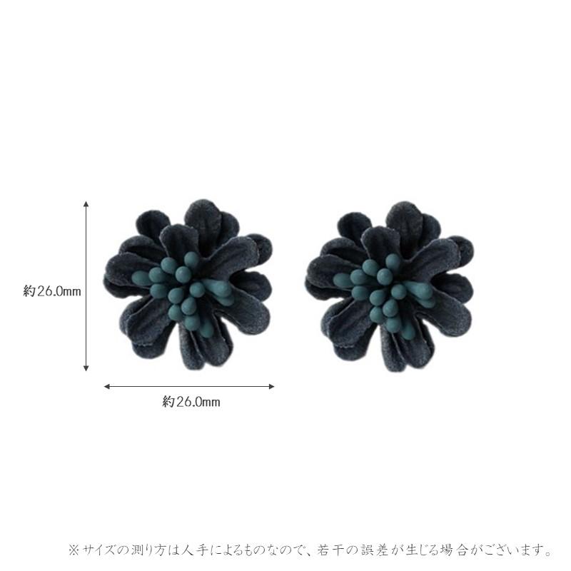 ピアス スタッドピアス イヤリング 両耳 レディース 花 フラワー 青い花 ブルー 布製 S925ポスト アレルギー対応 フェミニン 女性的 エレガント かわいい |  | 09