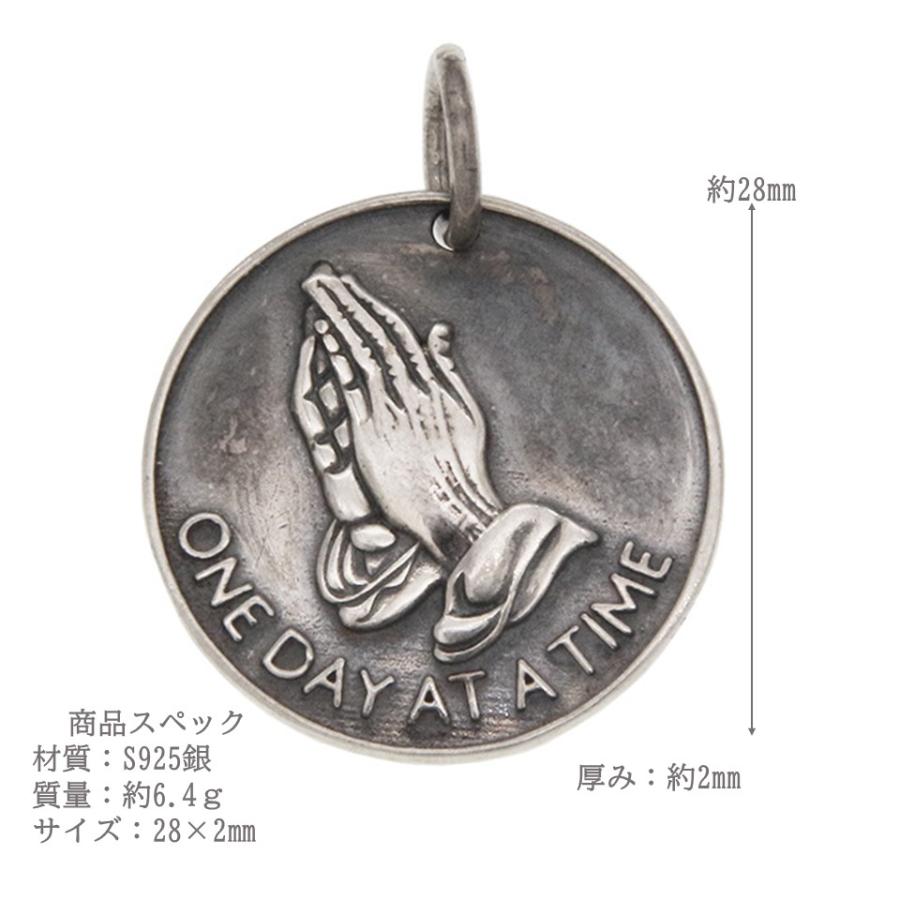 S925銀素材 お祈りの手 聖書の詩　jaunatis ペンダントトップ ネックレス ヴィンテージ メダル 円形 メンズ レディース 男女兼用 シルバー |  | 01