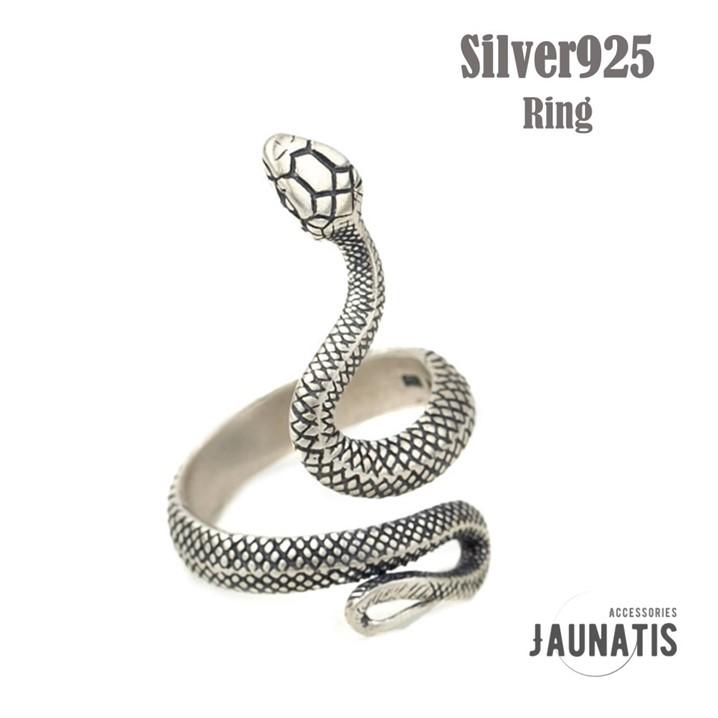 S925銀素材 スネーク リング 指輪 メンズ レディース 男女兼用 ヘビ 蛇 細身 ビジュアル系 | 