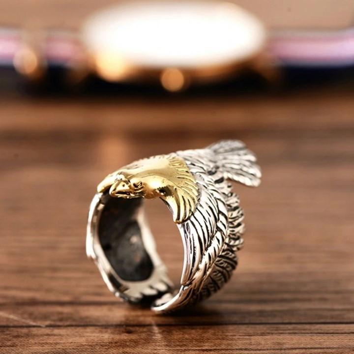 S925銀素材 イーグル リング 指輪 メンズ 重厚 迫力 お洒落 おしゃれ クール ギフト 贈り物 メンズ |  | 04