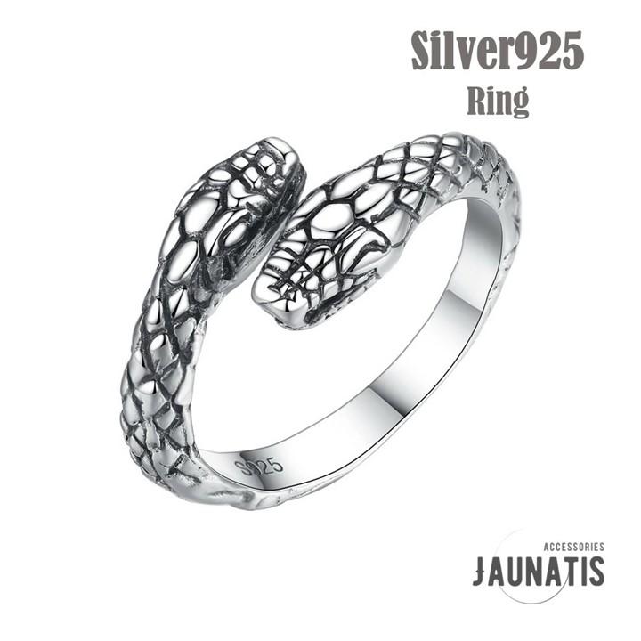 S925銀素材 スネーク リング 指輪 メンズ レディース 男女兼用 ヘビ 蛇 細身 お洒落 ギフト 贈り物 | 