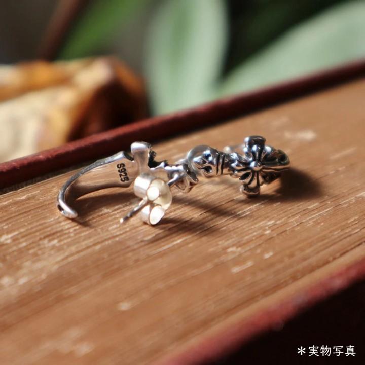 フープ風十字架ピアス スタッドピアス ピアス シルバー925 silver925 S925 フープ風 両耳 メンズ レディース ユニセックス 十字架 クロス ヴィンテージ風 |  | 03