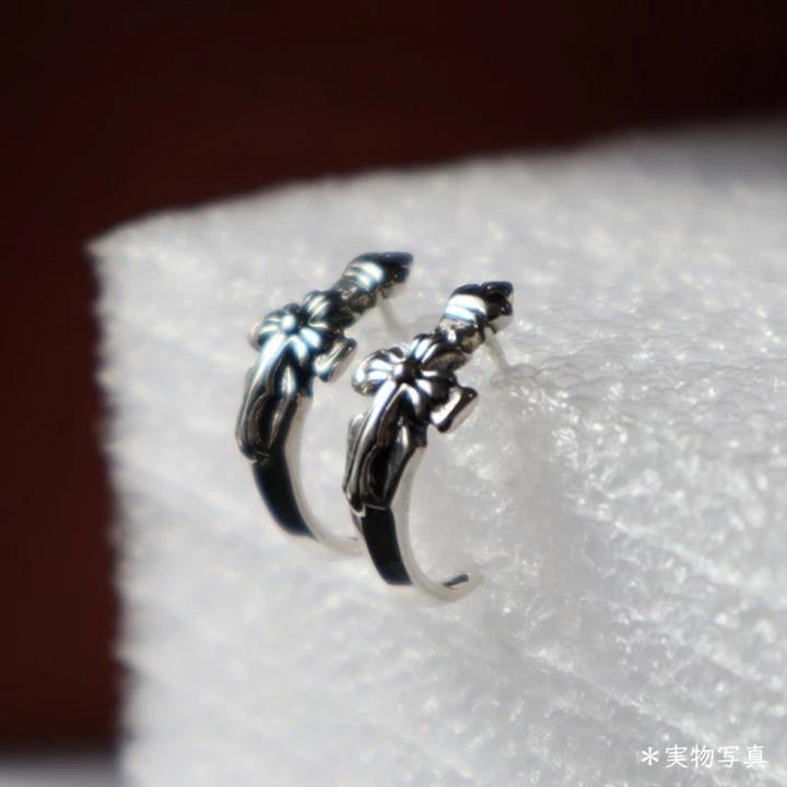 フープ風十字架ピアス スタッドピアス ピアス シルバー925 silver925 S925 フープ風 両耳 メンズ レディース ユニセックス 十字架 クロス ヴィンテージ風 |  | 04