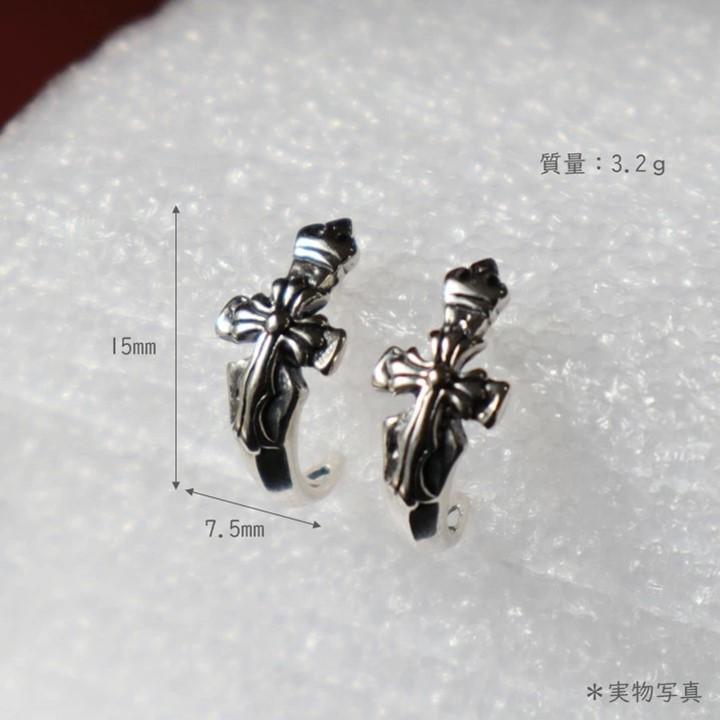 フープ風十字架ピアス スタッドピアス ピアス シルバー925 silver925 S925 フープ風 両耳 メンズ レディース ユニセックス 十字架 クロス ヴィンテージ風 |  | 05