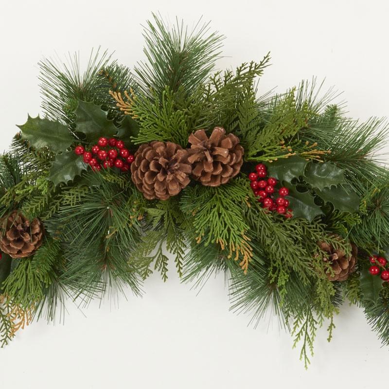 クリスマス飾り もみの葉)ミックスパインスワッグ　2ヶセット(VI59/66) |  | 01
