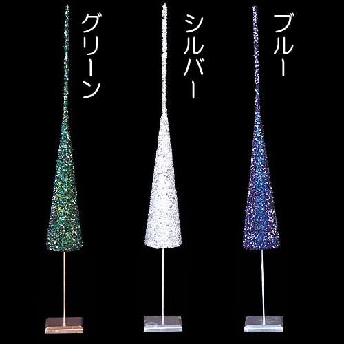 クリスマス 装飾品 オブジェ)85cmシャイニービーズテイパー グリーン(DF45/78) |  | 01