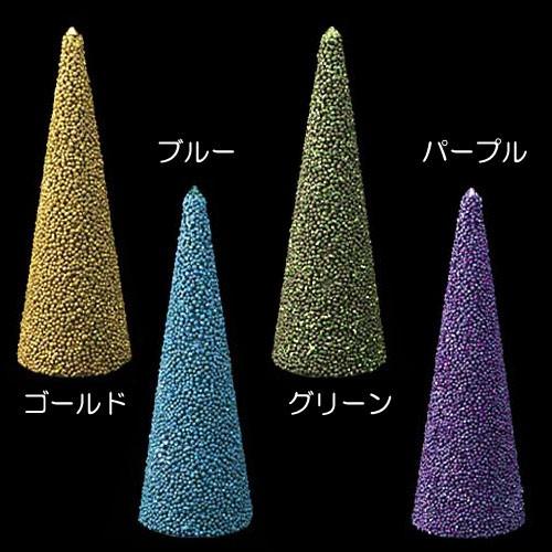 クリスマス 装飾品 オブジェ)45cmスパンコールビーズコーン パープル(DF45/79) |  | 01