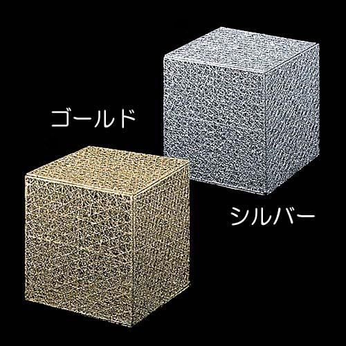 クリスマス 装飾品 七夕 バレンタイン)20cmグリッターワイヤーメッシュボックス ゴールド(DF45/78) |  | 01