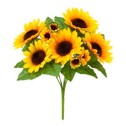 かわいい 向日葵夏ディスプレイ造花アートフラワー ヒマワリブッシュ S ｘ7 Gl5 Cisama Sc Gov Br