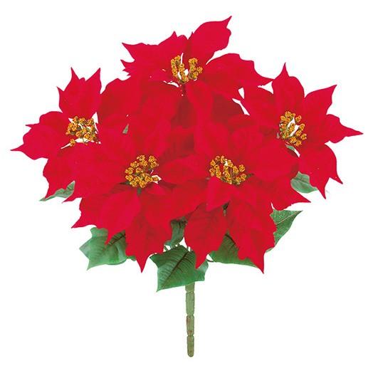 クリスマス 店舗 装飾 ディスプレイ 造花 マイクロピーチポインセチアブッシュｘ5 Ab59 Flb 80 造花ディスプレイ ドットコム 通販 Yahoo ショッピング