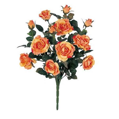 造花 春の花 アートフラワー バラ 花束 ブーケ アレンジ 薔薇ディスプレイ ローズブッシュ サーモン Df40 Flbu7448 造花ディスプレイ ドットコム 通販 Yahoo ショッピング