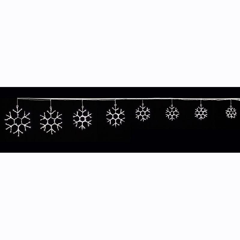 イルミネーション モチーフ 雪 結晶)スノーフレーク8連　白色(CL21P70) | 