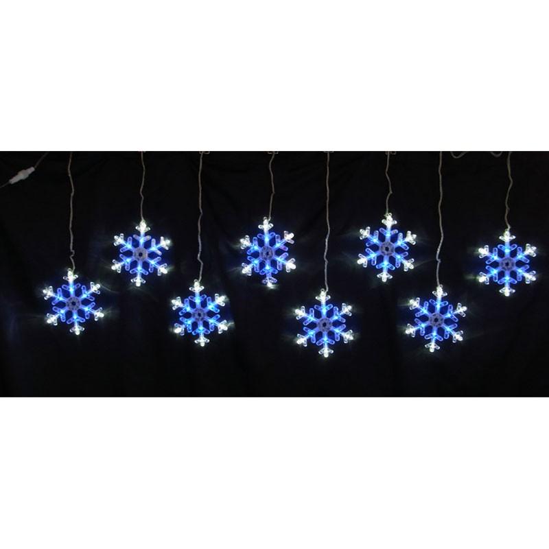イルミネーション モチーフ 雪 結晶)スノーフレークつらら　白&青色(CL21P69) | 