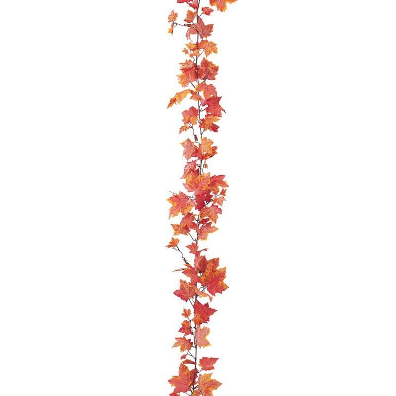 秋 紅葉 造花 店舗 装飾 ディスプレイ)フロストメープルガーランド(104/ワイヤー入り)(DF46/51) | 