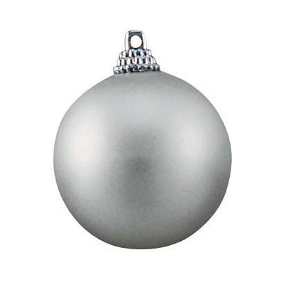 クリスマス オーナメント ボール)60mmマットボール シルバー (6