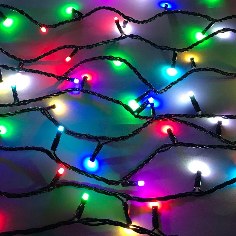 防雨型LED　RGB100球ストレートライト/黒コード電源別売り クリスマスイルミ飾り(CL21P13) |  | 06