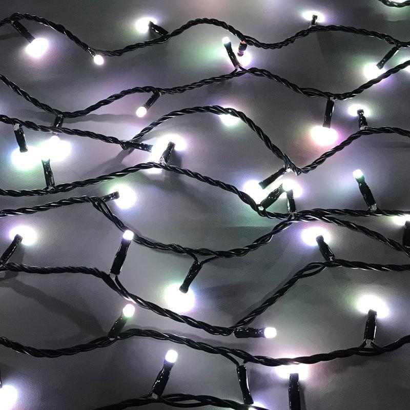 防雨型LED　RGB100球ストレートライト/黒コード電源別売り クリスマスイルミ飾り(CL21P13) |  | 08