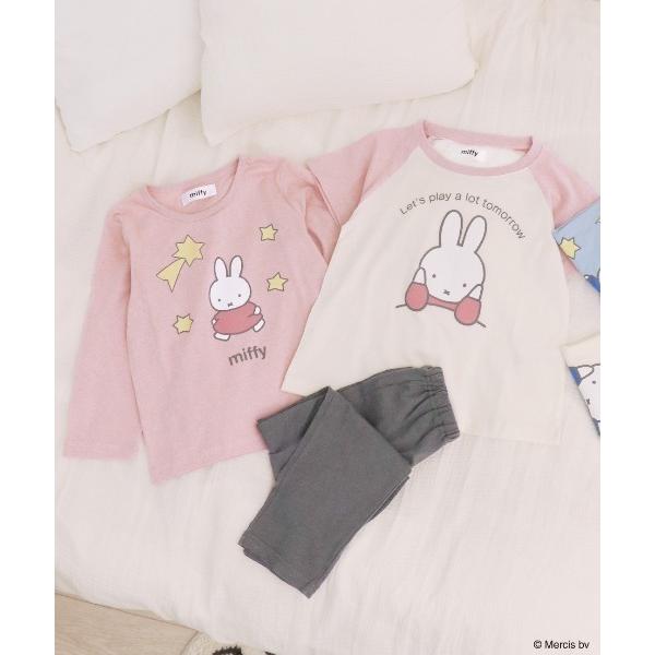 パジャマ 「Miffy」お肌にやさしい綿100% ミッフィー 半袖＆長袖Tシャツ 2枚セット ルームウェア パジャマ キッズ 子供 女の子
