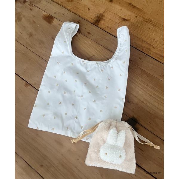 エコバッグ miffy 巾着付き総柄エコバッグ