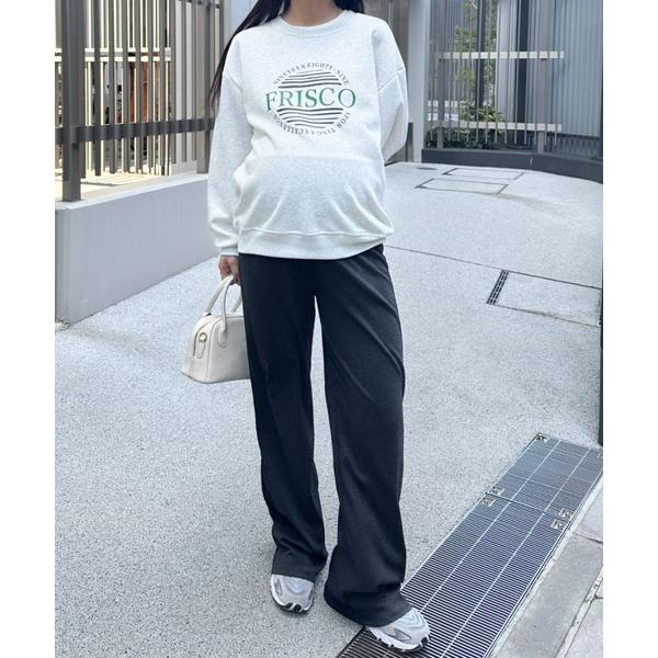 マタニティ 「マタニティ」裾セルフカット可能 リブストレートパンツ 楽々パンツ ウエストゴムパンツ（Yahoo!・ZOZOTOWN Yahoo!店）