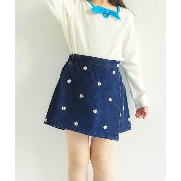 パンツ ハート・デイジー刺繍ラップキュロット キッズ 子供服 女の子（Yahoo!・ZOZOTOWN Yahoo!店）