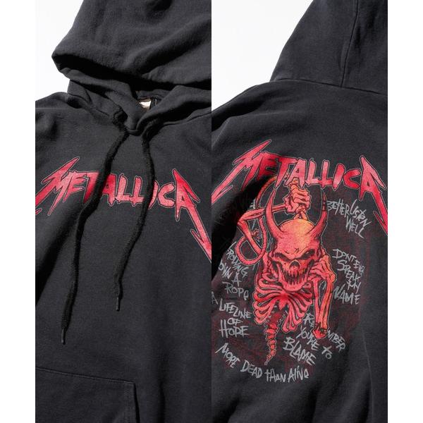 パーカー THRIFTY LOOK / スリフティールック THRIFTY ”METALLICA” HOODIE メタリカ バンドパーカー ユーズド加工 メンズ レディース