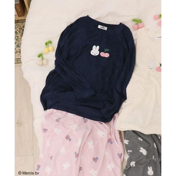 パジャマ ルームウェア 「Miffy」やわふわ パイル ミッフィー 長袖 ルームウェア 上下セット レディース