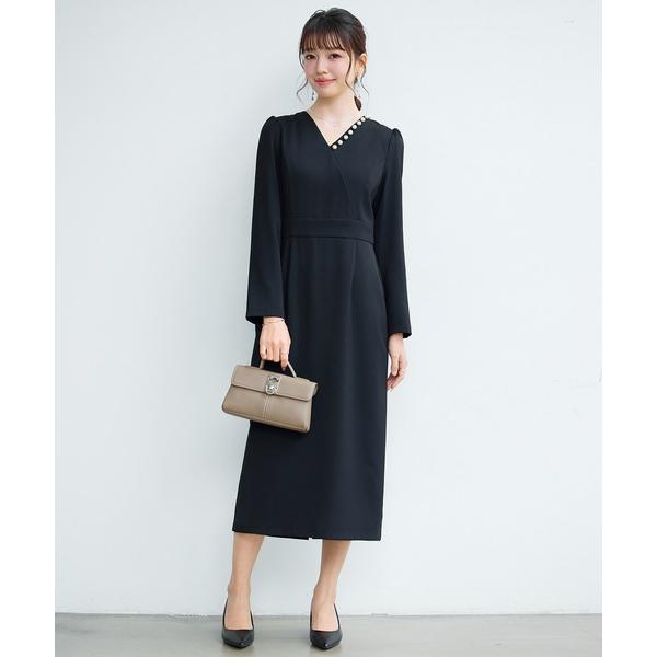 ワンピース 「大人気シリーズに新作登場！」レディース ワンピース カシュクール ギャザー きれいめ 通勤 卒業式 入学式